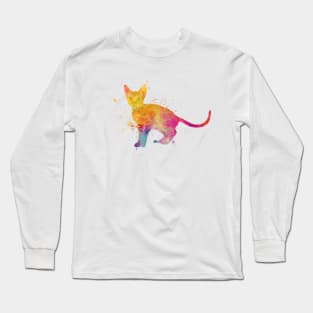 Ocicat cat in watercolor Long Sleeve T-Shirt